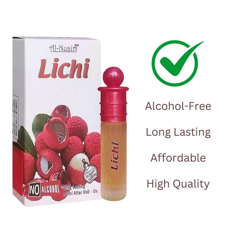 Al Nuaim Lichi Perfume 6ml - 100% Alcohol Free Perfume 2 Al Nuaim Lichi Attar