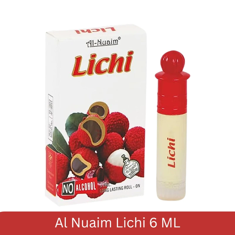 Al Nuaim Lichi Perfume 6ml - 100% Alcohol Free Perfume 1 Al Nuaim Lichi Attar