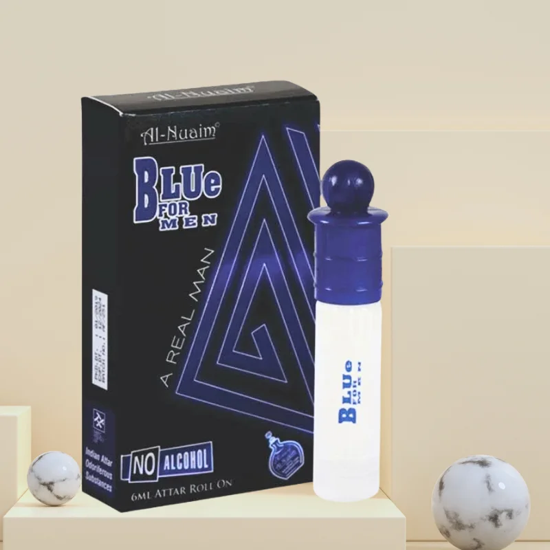 Al Nuaim Blue For Men Perfume 6ml - Best Perfume For Men 1 Al Nuaim Blue For Men Perfume Gold Series Alcohol-Free Perfume Roll On 6 ml