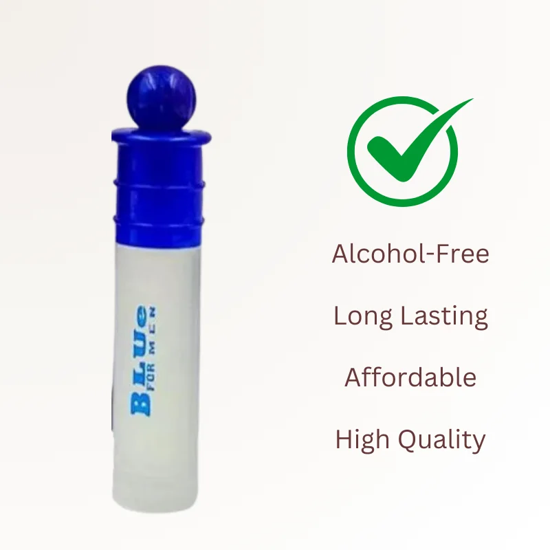 Al Nuaim Blue For Men Perfume 6ml - Best Perfume For Men 2 Al Nuaim Blue For Men Perfume Gold Series Alcohol-Free Perfume Roll On 6 ml