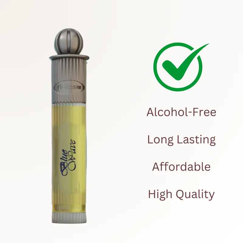 Al Nuaim Blue Wave Perfume 6ml – Best Perfume in India 2 Al Nuaim Blue Wave Perfume Gold Series Alcohol-Free Perfume Roll On 6 ml